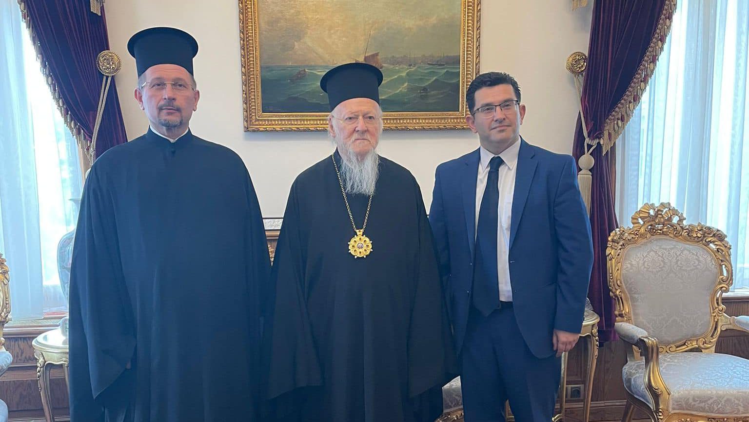 Ο Αντιδήμαρχος Πολιτισμού Π. Τσακύρης με τον Οικουμενικό Πατριάρχη Βαρθολομαίο
