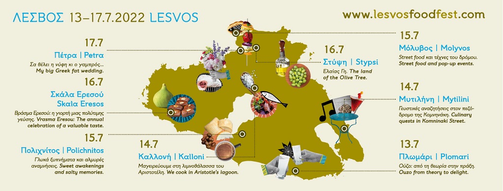Ξεκινάει σήμερα το ταξίδι του στην Λέσβο το 4ο Lesvos Food Fest με πρώτο σταθμό το Πλωμάρι