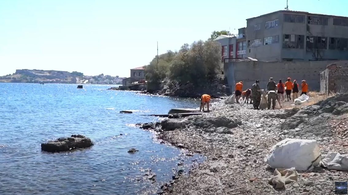 Καθαρισμός ακτών στη Μυτιλήνη  από την 98 ΑΔΤΕ και εθελοντές