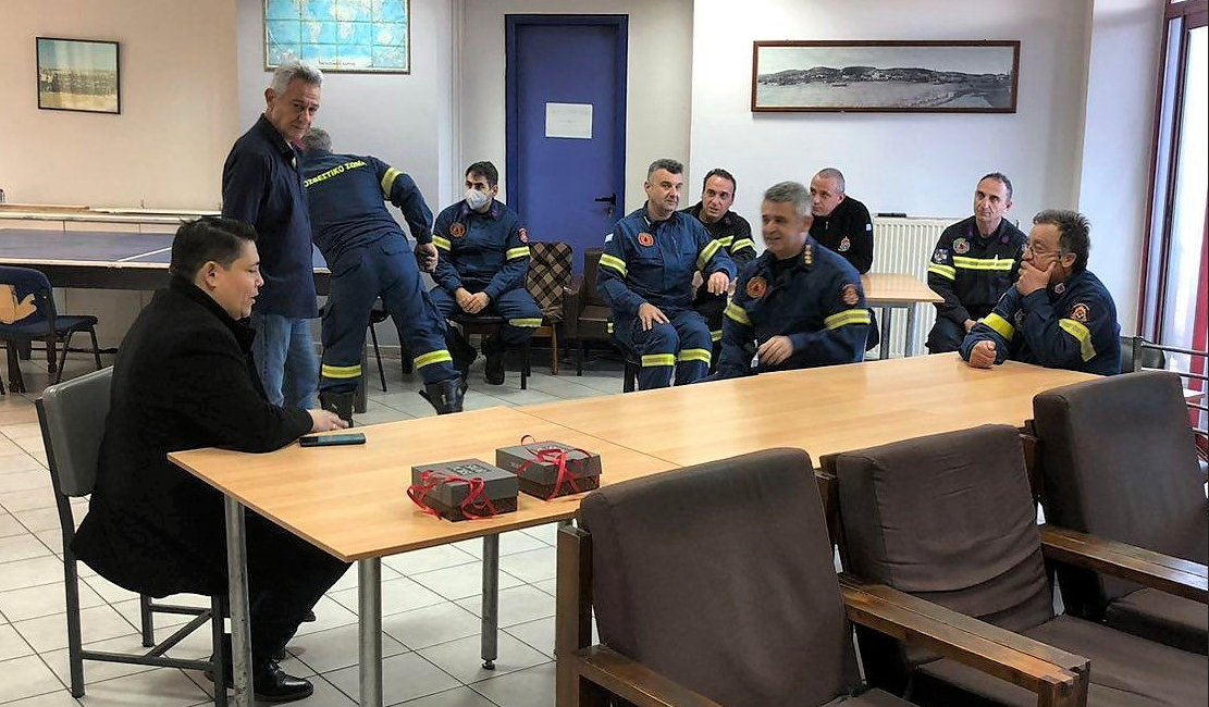 Επίσκεψη Γιάννη Μπουρνού στην Πυροσβεστική Υπηρεσία