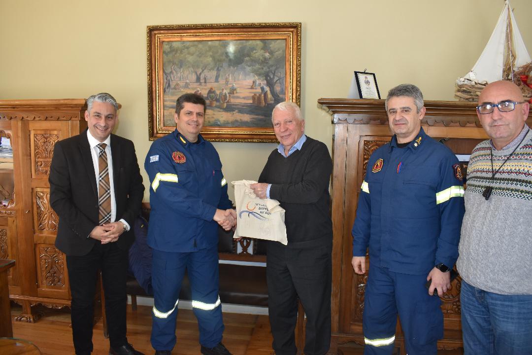 Συνάντηση Περιφερειάρχη με τον νέο Διοικητή Πυροσβεστικών Υπηρεσιών Βορείου Αιγαίου Παναγιώτη Κυπριωτέλλη