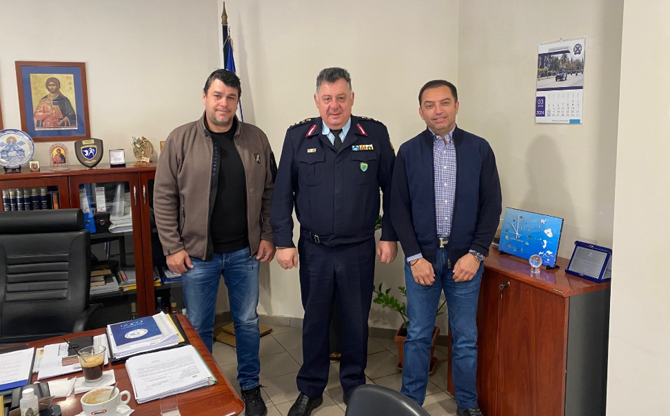 Συνάντηση Εμπορικού Συλλόγου Μυτιλήνης με τον Περιφερειακό Αστυνομικό Διευθυντή Μιχαήλ Σεβδυνίδη